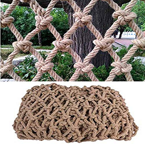 RSGK Dekor Netz ， Kinder Absturzsicherung Terrasse Geländer Treppen Decke Fracht Anhänger Balkon Gartenschutznetz (Color : BEIGE-12CM, Size : 3X6M)