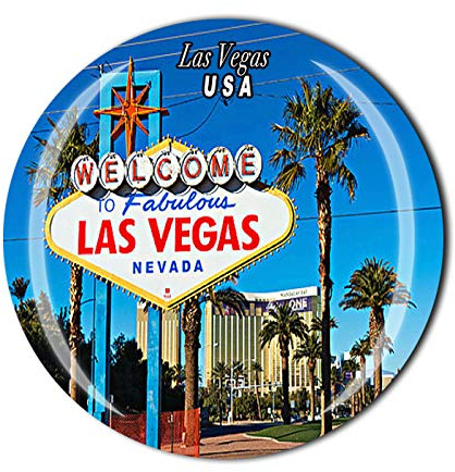 Aimant de réfrigérateur Las Vegas USA 3D en verre cristal souvenir souvenir souvenir de voyage collection cadeau maison cuisine décoration