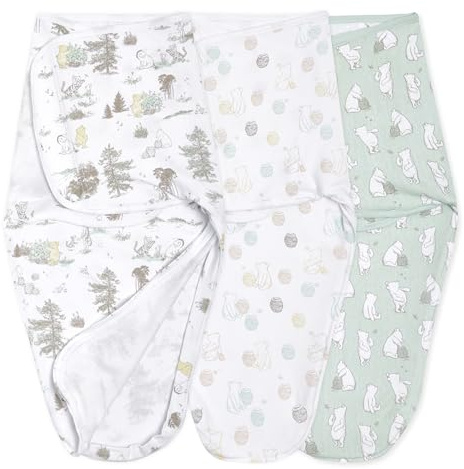 aden + anais, Baby-Wickeltuch aus Baumwolle, für Neugeborene, tragbar, 3er-Pack, Winnie, 0–3 Monate