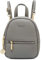 FANDARE Rucksäcke Damen Umhängetasche Klein Schulrucksack Elegant Handtasche Casual Daypacks Mädchen Reise Wandern Schulranzen Wasserdicht PU Leder Grau