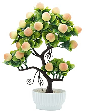 ASSR Künstliche Obstbaum, 34 cm, Kunststoff, Obstpflanze für Zuhause, Hochzeit, Party, Kunstpflanzen, Dekoration, 2 Stück