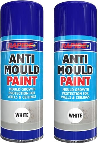 SDMAX 400ml Anti Mould Spray Paint, Condensation Paint, Stops mold from growing, Tough Matt White Used for Protections of Walls, No Cfcs (Pack of 3)