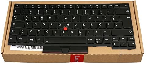 Lenovo 5N20V44203 Original Tastatur DE (deutsch) schwarz/schwarz mit Backlight und Mouse-Stick für ThinkPad T14 Gen 2 (20W0/20W1), P14s Gen 1 (20Y1/20Y2)