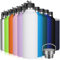 GeeRic 1L Bouteille d'eau en Acier Inoxydable Bouche Large, Bouteille d'eau en métal à Double Paroi Isotherme sous Vide, 12 Heures Chaudes et 24 Heures Froides, Blanc
