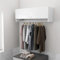Chusui Kleiderschrank, Schlafzimmerschrank, Kleiderschränke, Garderobenschrank, Ordnungssystem Kleiderschrank, Haushaltsschrank, Hochglanz-Weiß 100x32,5x35 cm Spanplatte