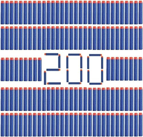 200 Nerf Pfeile Darts - für N-Strike Elite Serie Blaster Spielzeugpistole - Blau 7,2 cm Munitionspackung