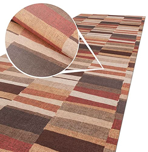 ANRO Küchenläufer Teppich Läufer Küchenteppich Flur Läufer Küche rutschfest anpassbar Viele Größen Patchwork 200x65cm