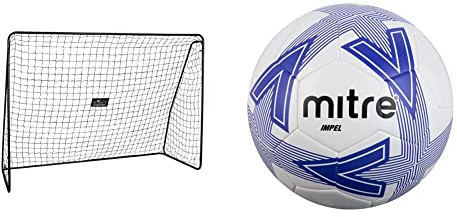 HUDORA Fußballtor XXL - großes Fußballtor für Kinder & Erwachsene - wetterfestes & standfestes Fußballtor mit engmaschigem Netz für Zuhause - Hochwertige Outdoor Torwand für Freizeit & Training