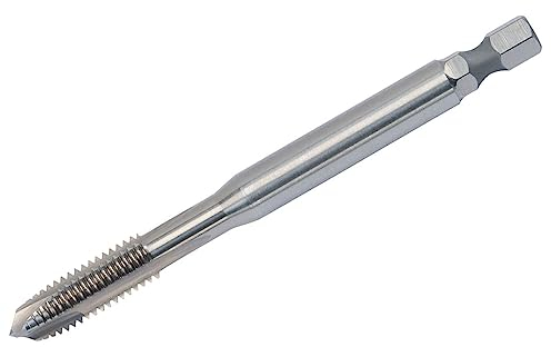 Völkel HexDrive Taraud machine (embout hexagonal) 1/4 Bit | HSS-E | M8 x 1,25 | DIN371 | Forme B | Filetage métrique | Trou traversant - Foret en acier inoxydable | Taraud