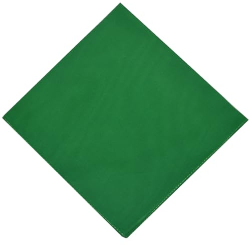 Bandana Halstuch Biker Nikki Tuch Schal Kopftuch Baumwolle Mundschutz Piratentuch (Grün-Uni)