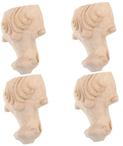 Homoyoyo 4pièces Meuble Sculptés De Vintage De Table Décoratifs Caoutchouc De Hauteur pour Meubles Et Armoires