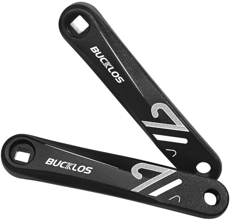 BUCKLOS Ebike Mountain Bike Square/Diamond/Hollow Crank Arm -152MM/170MM/175MM MTB Aluminum Bicycle CrankSet for Electric Bike/Road Bike/Commuter Bike/Exercise Bike/Fat Bike