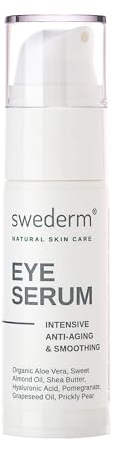 swederm Eye Serum Leichte Augencreme Gegen Falten Und Augenringe Anti-Aging-Augenpflege Mit Hyaluronsäure Sheabutter Und Ölen Spendet Feuchtigkeit Strafft Glättet Falten 30 ml
