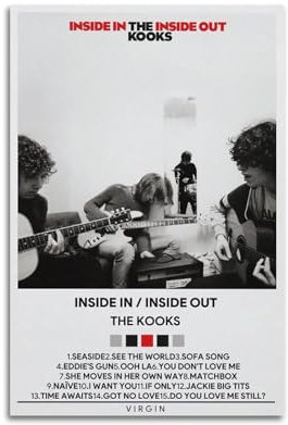 szzmyo The Kooks Poster Inside In The Inside Out, Albumposter, dekoratives Gemälde, moderne ästhetische Leinwandposter, Schlafzimmer, Kunst, Wohnzimmer, Dekoration, Poster, 30 x 45 cm, ungerahmter