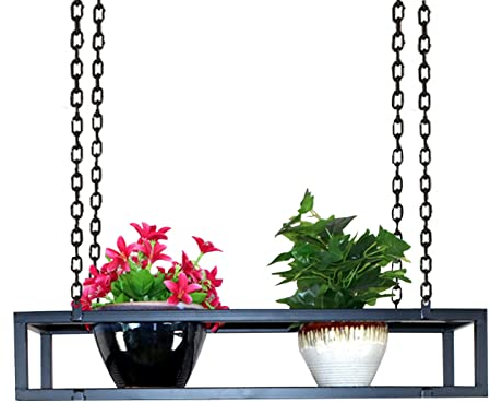 pflanzenständerDeckenregal, schwebende Regale – hängende Pflanzgefäße für Zimmerpflanzen, Fenster – hängender Blumentopf für Wand- und Deckenmontage – Pflanzenhalter für Bar, Garten, Balkon,