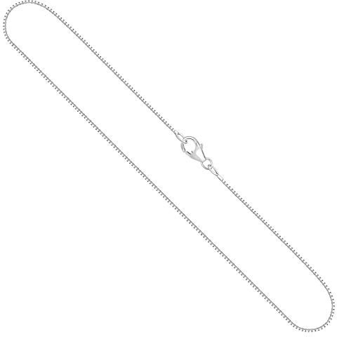 EDELIND Goldkette, Venezianerkette Weißgold 750/18 K, Länge 45 cm, Breite 0,7 mm, Gewicht ca, 2,4 g, NEU