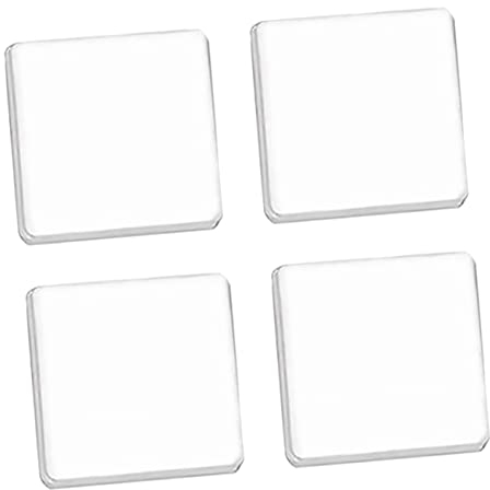 Angoily 4er-Pack - rutschfeste Gel-Pads für Die Waschmaschine Geräuschabsorbierende Bodenschoner PVC-Pads Selbstklebende Rückseite für Möbel
