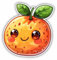 Samunshi® Süße Kawaii Orange Sticker Anime Autoaufkleber für Motorrad Fahrrad Roller oder Auto Sticker Fahrrad Mtb Mountainbike Rennrad Comic Cartoon Retro Aufkleber 9x10cm