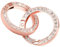 COMNICO 4 Pack Round Carabiner Rose Gold Metal Rhinestone Spring O Rings Camping Backpack Buckle Keyring Clip Hook Repair Parts for DIY Handbag Purse Shoulder Strap(Diameter