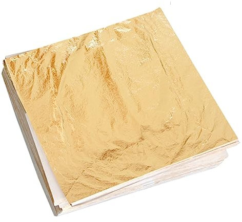 BCOATH 100st Folienpapier Für Frischhaltefolie, Plastikfolie Goldfolienpapier Zum Basteln Wanddekoration Nachgemachtes Folienpapier Dekorative Alufolie Nachahmung Von Blattgold