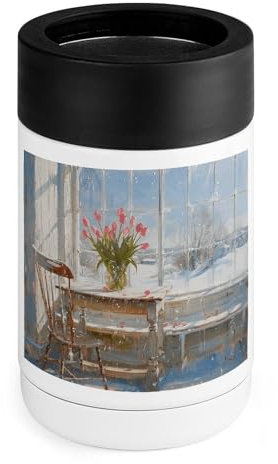 Getränkekühler aus Edelstahl mit Silikongriff, Vase auf dem Tisch, ideal zum Kühlen von Getränken zu Hause, in Bars und Outdoor-Aktivitäten