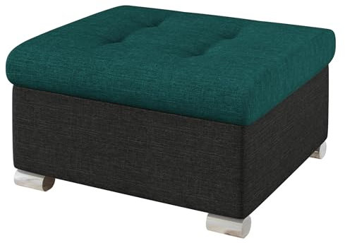 Mirjan24 Polsterhocker Niko klein Sitzbank Sitzhocker Fußbank Pouf Hocker Farbauswahl (Soul 20 + Soul 13)