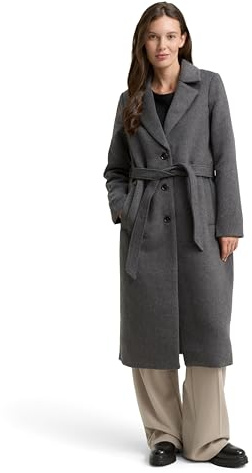 TOM TAILOR Damen 1047524 Wollmantel mit Gürtel