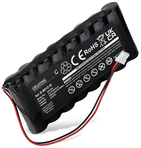 CELLONIC 1x Akku kompatibel mit Visonic Powermax Pro, 0-9912-G | 1x, (2000mAh-9.6V-NiMH), Haustechnik Akku, für Visonic GP180AAH8BMX, 103-300672