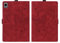Tablet-Hüllen Kompatibel mit Oppo Realme Pad Mini Mini 8,7 Zoll Schmetterling geprägter Faltstand Schutzschutzschockdicht Pu Lederflip -Gehäusekarten -Slot -Tablette PC Fall Tablet-PC-Hülle(Red)