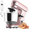 Rebongki Stand Mixer, 6.5L Food Mixers for Baking, 1400W Electric Kitchen Mixers with Stainless Steel Bowl, Dough Hook, Wire Whip, Beater, Mixers for Baking 6 Speed with Pulse Setting (Golden Rose)