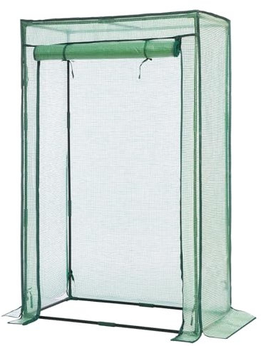 Floordirekt - Gewächshaus UV-beständig - Foliengewächshaus mit Metallablagegitter - Langlebig. Witterungsbeständiges Pflanzenhaus für Gemüse Kräuter. Blumen (50x100x150cm Botanika#)