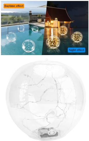 Dpofirs 2 Pcs Luces de Piscina Flotantes Solares, Luces de Piscina Flotante, Bolas Brillantes de LED Inflables de 13.78 Pulgadas, Bola de Iluminación de Piscina, para la Decoración de la (Colorful)