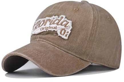 Florida Bestickte Basecap Klassische Vintage Baumwolle Kappe Neutral Basecap Outdoor Cap