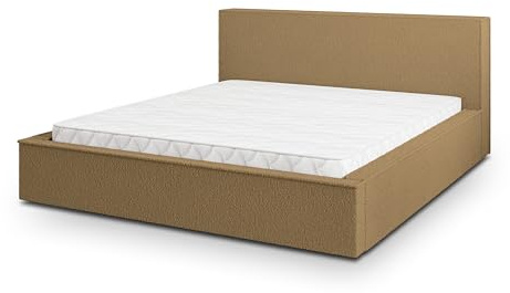 Masseno Polsterbett CELORA Q 200x200 cm, Doppelbett, Bettkasten, Stauraum, Lattenrost Und Kopfteil - Orange, Quelle 17