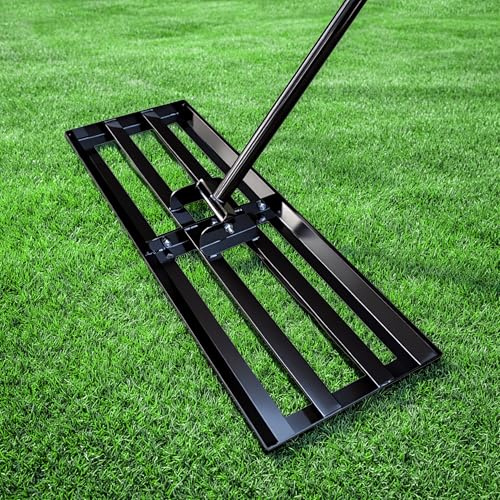 YEEOZOE Lawn Levelling Rake UK, 75 × 25 cm Heavy Duty Lawn Leveller