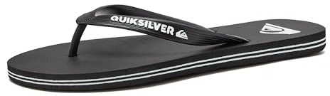 Quiksilver Men's Molokai 3 Point Flip Flop Sandal, Black/Black/White, 9 UK