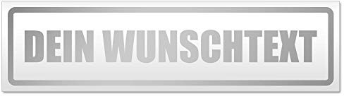 Kiwistar Dein Wunschtext Magnetschild Schild magnetisch - 45cm Silber - Magnetfolie für Auto PKW Kfz