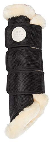 HV Polo Dressurgamaschen Joya Kunstfell (Pony, Black)