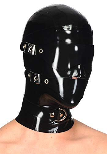 Masken aus Latex-Gummi, 0,4 mm (M), Schwarz