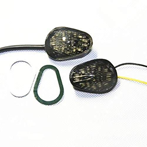 JaneShop Motorrad Blinker Blinkerleuchten Kontrollleuchten Clear Flush Fit Für Replacement for Yamaha YZF R1 YZF R6 YZF R6S 2002-2008 (Rauch)