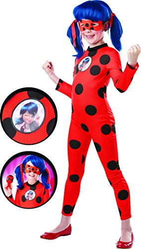 Rubie's Miraculous Ladybug 300502M Rubies 3300502 - Deluxe, Kinder Kostüm, Gr. S-XL | 44265 Jahre (Medium) Halloween