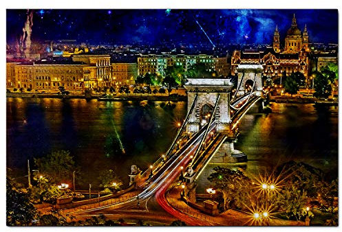 Ungarn Puzzle 1000 Teile Ungarn Kette Brücke Budapest Puzzle Spiel Kunstwerk Reise Souvenir Holz