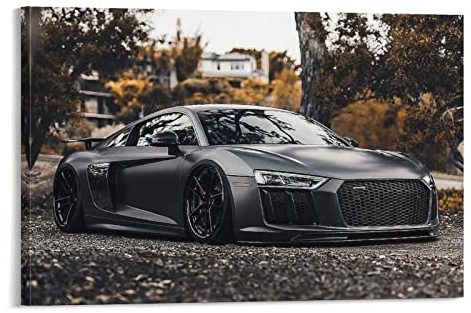 IFER Supercar Poster Audi R8 Leinwand-Poster und Wandkunstdruck, modernes Familienschlafzimmer, Dekoration, 30 x 45 cm