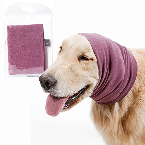 Cache-oreilles pour chien pour soulager l'anxiété, capuche apaisante pour le toilettage et le séchage du bain, protection d'oreille pour chats et chiens (taille L)