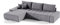 Mars Meble Sofa Draco mit Schlaffunktion + Bettkasten Couch Wohnzimmer Polstermöbel (Links Seite, grau) DRAC_L