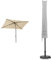 Schneider-Schirme Sonnenschirm Sevilla, natur, 240 x 140 cm rechteckig, 667-02, Gestell Stahl, 4.6 kg & Schneider Schutzhülle für Sonnenschirme bis 300 cm Ø, 821-00, silbergrau, 177 x 26/34 cm, 0.3 kg