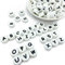 Alphabet en Silicone 26 Perles de Lettres 12mm 100pc Perles en Silicone en vrac pour la Fabrication de Bijoux et de Porte-clés