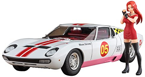 Hasegawa 652344-1/24 Wild Egg Girls Lamborghini Miuira P400 SV mikumo Shiranagai - Maßstab 1:24