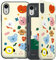 BT21 Official Merchandise for iPhone XR Case (6.1 inch) with Card Holder Mirror Shockproof Protective Thin Slim Hard PC Back Cover Phone Case