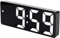 Horloge Murale Digitale,Horloge Numérique Grand Écran,Réveil Miroir LED Réveil Numérique Horloges Électroniques Horloge De Table Rechargeable USB (Lumière Rectangulaire Noire Et Blanche)